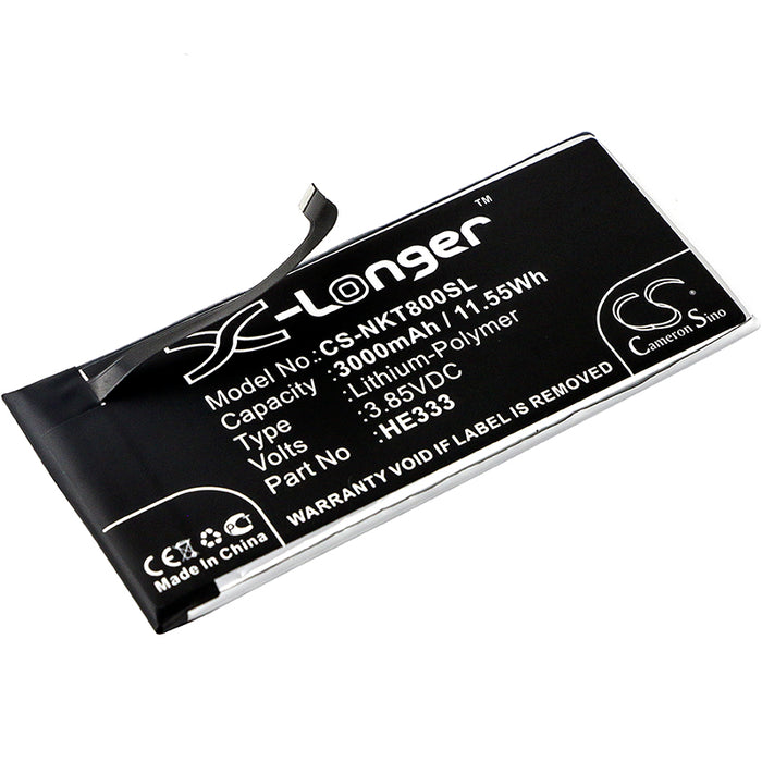 CS-NKT800SL : Battery for Nokia 8 Sirocco, 8 Sirocco Global TD-LTE, 8 Sirocco Global Dual SIM and others - Replaces Nokia HE333