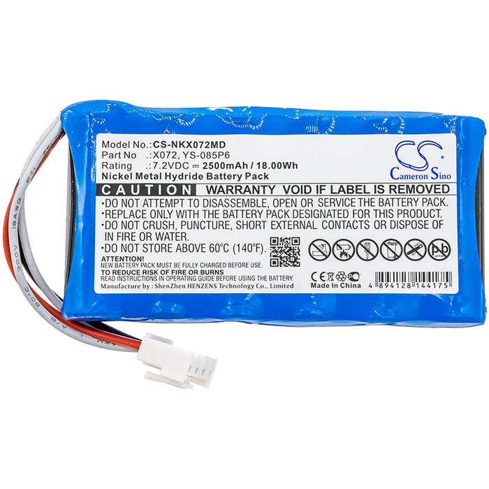 CS-NKX072MD : Battery for Nihon Kohden OLV-2700 Monitor, OLG-2800 Monitor, OLV-2700 and others - Replaces Nihon Kohden X072, YS-085P6