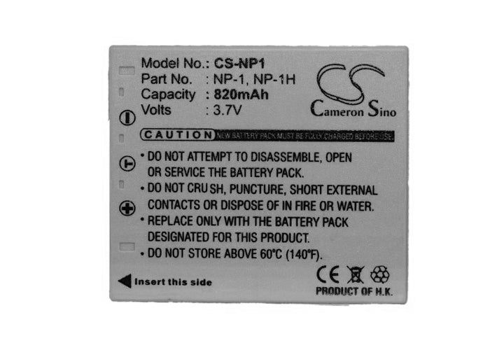 CS-NP1 : Battery for MINOLTA Dimage X1 - Replaces MINOLTA NP-1, NP-1H, MBH-NP-1