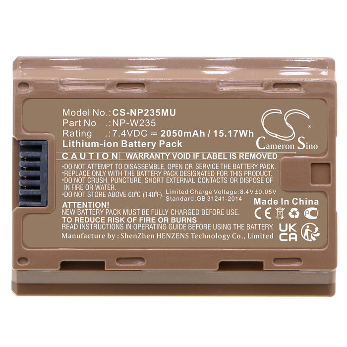 CS-NP235MU : Battery for Fujifilm X-T4, GFX100S, GFX50S II and others - Replaces Fujifilm NP-W235