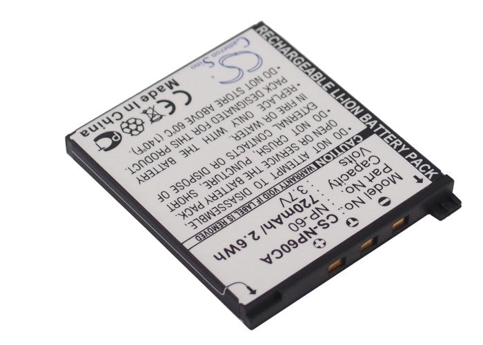 CS-NP60CA : Battery for Casio Exilim Zoom EX-Z19, Exilim Zoom EX-Z85BK, Exilim Zoom EX-Z85BE and others - Replaces Casio NP-60