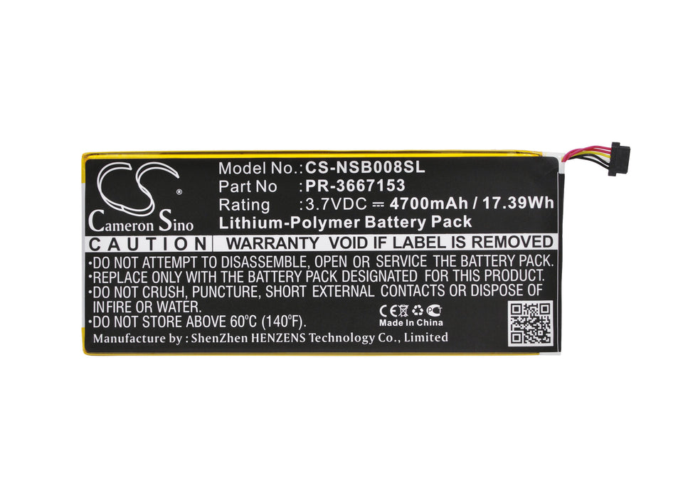 CS-NSB008SL : Battery for Nabi Dreamtab 8", DMTAB-NV08B - Replaces Nabi PR-3667153