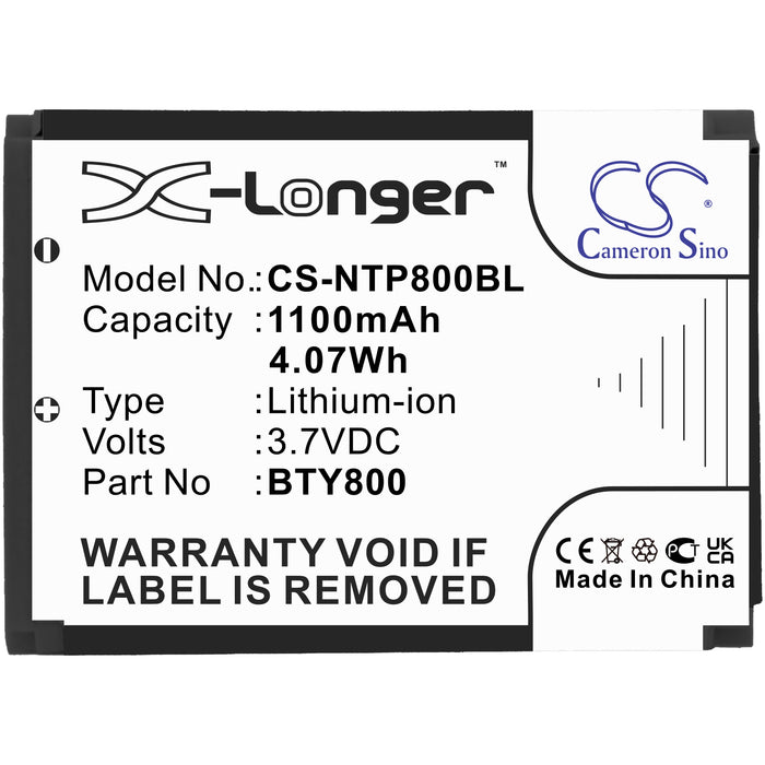 CS-NTP800BL : Battery for Newland NLS-PT800, NLS-PT850, NLS-PT853 and others - Replaces Newland BTY800, BTY801, BTY802