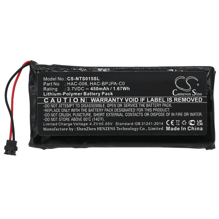 CS-NTS015SL : Battery for Nintendo Switch Controller, HAC-015, HAC-016 and others - Replaces Nintendo HAC-006, HAC-BPJPA-C0