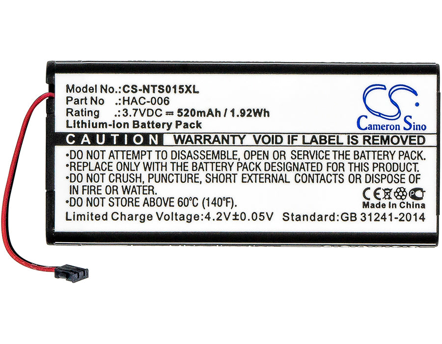 CS-NTS015XL : Battery for Nintendo Switch Controller, HAC-015, HAC-016 and others - Replaces Nintendo HAC-006, HAC-BPJPA-C0