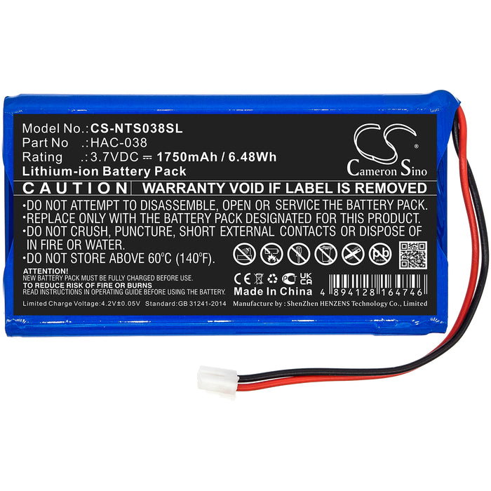 CS-NTS038SL : Battery for Nintendo Mario Kart Live, Home Circuit - Replaces Nintendo HAC-038