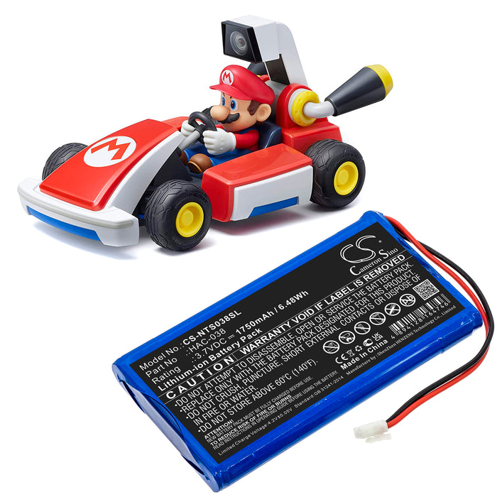 CS-NTS038SL : Battery for Nintendo Mario Kart Live, Home Circuit - Replaces Nintendo HAC-038