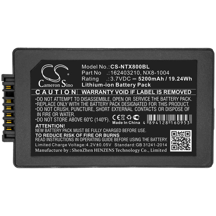 CS-NTX800BL : Battery for Handheld Nautiz X8 - Replaces Handheld 162403210, NX8-1004, BP14-001200 and others