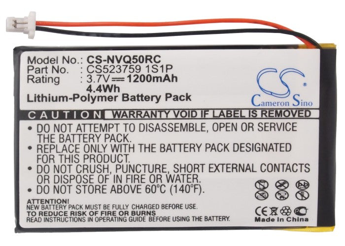 CS-NVQ50RC : Battery for Nevo Q50 - Replaces Nevo CS503759 1S1P
