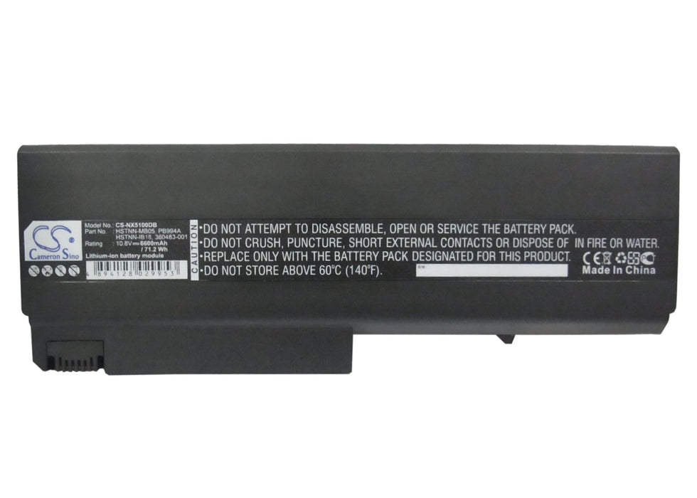 CS-NX5100DB : Battery for Compaq Business Notebook 6715b, Business Notebook NX6325, Business Notebook NX6110/CT and others - Replaces Compaq 360483-001, 360483-003, 360483-004 and others