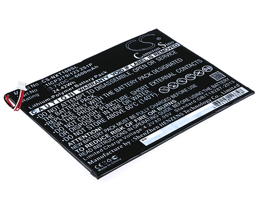 CS-NXT100SL : Battery for Nextbook NXW10QC32G, Nextbook 10" - Replaces Nextbook 1ICP3/79/123 2S1P