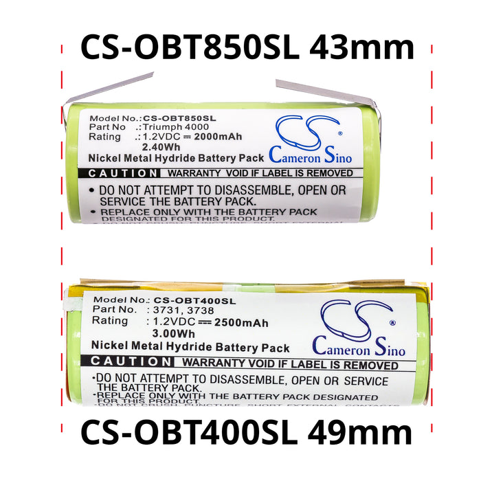 CS-OBT850SL : Battery for Oral-B Triumph 4000 - Replaces Oral-B 3761, 3762, 3745