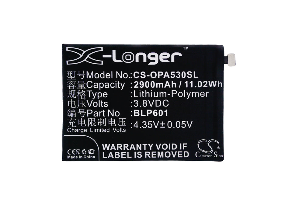 CS-OPA530SL : Battery for OPPO A53, A53m, A53t and others - Replaces OPPO BLP601