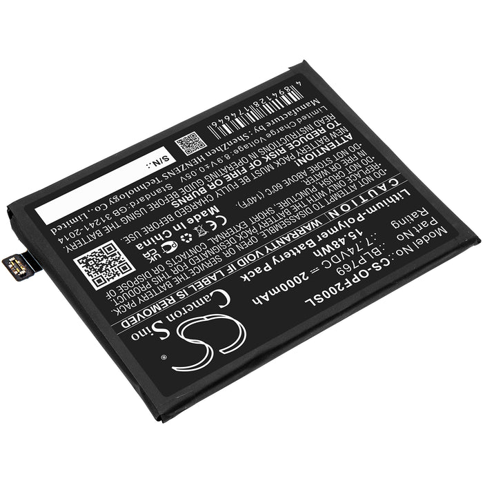 CS-OPF200SL : Battery for OPPO Find X2, PDEM10 - Replaces OPPO BLP769