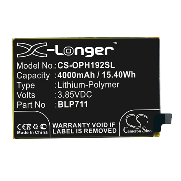 CS-OPH192SL : Battery for OPPO A1K, CPH1923, 1923 - Replaces OPPO BLP711