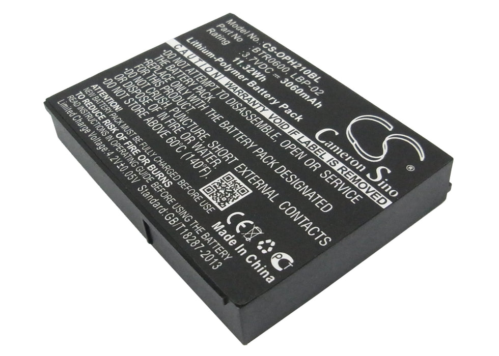 CS-OPH210BL : Battery for Opticon H21, H22, H21 1D and others - Replaces Opticon BTR0600, 02-BATLION-21, LBP-02 and others