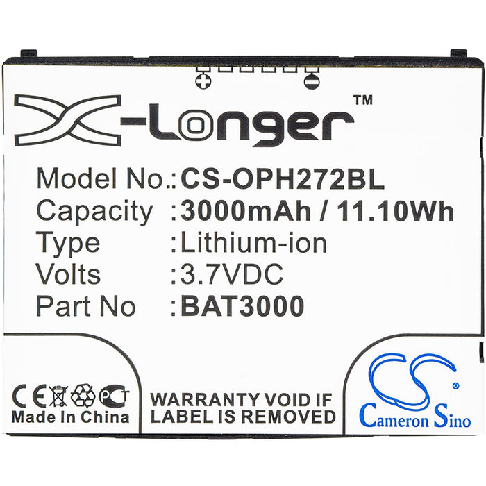 CS-OPH272BL : Battery for Opticon H-27, H-27 1D, H-27 2D - Replaces Opticon BAT3000, T65114B00028