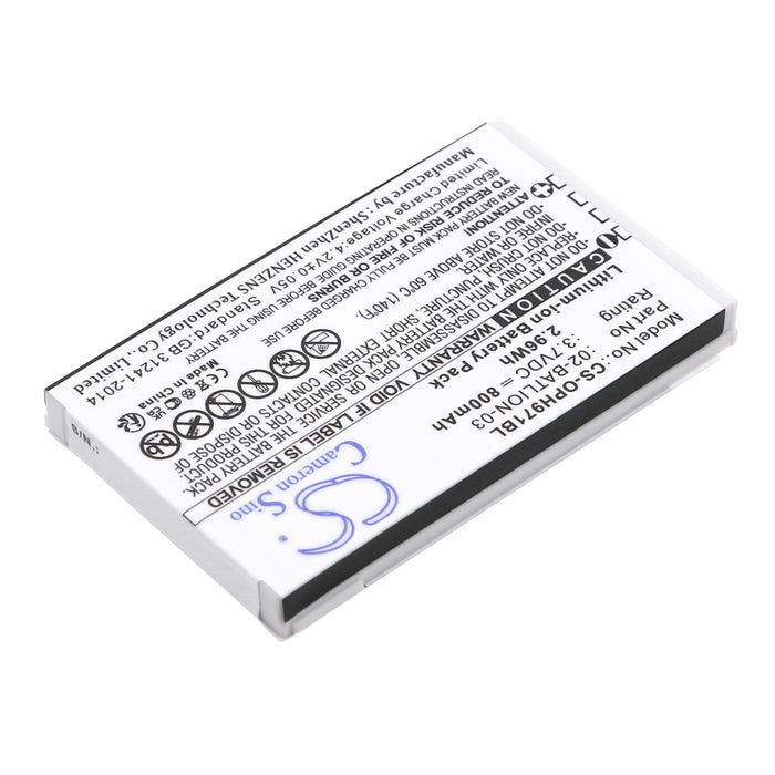 CS-OPH971BL : Battery for Opticon OPL-9700, OPL-9712, OPL-9723 and others - Replaces Opticon 02-BATLION-03, 11267, ORBLIOP0012