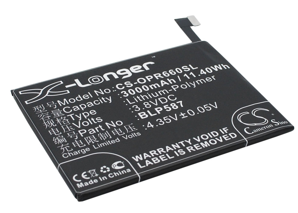 CS-OPR660SL : Battery for OPPO R6607, U3 - Replaces OPPO BLP585