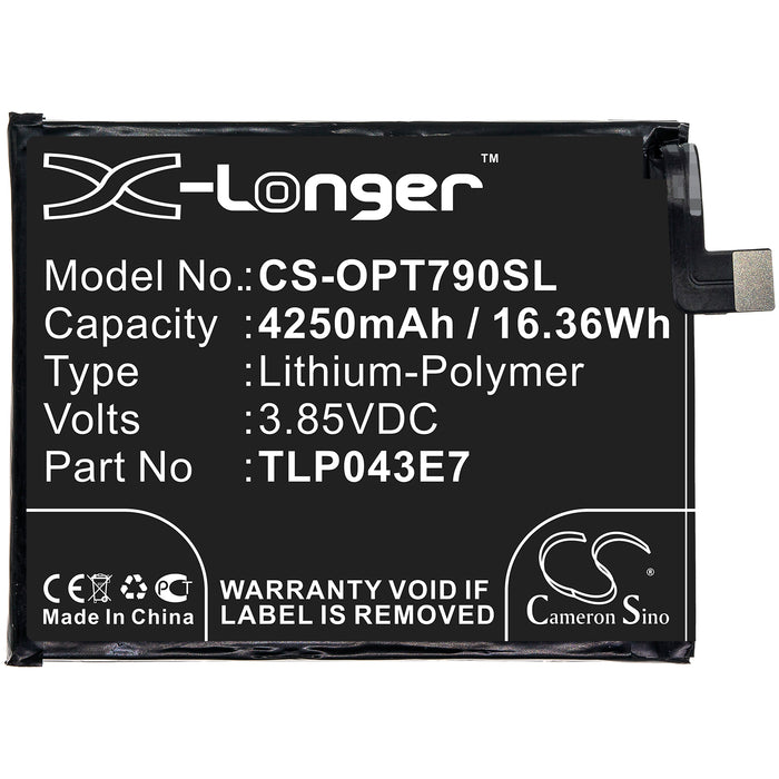 CS-OPT790SL : Battery for T-Mobile Revvl 5G - Replaces T-Mobile TLP043E7