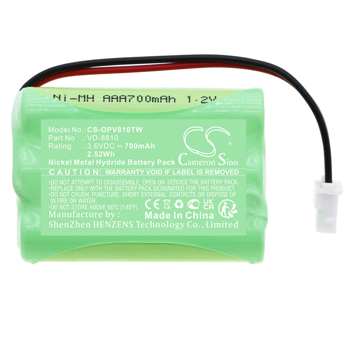 CS-OPV810TW : Battery for IQ America VD-8810 - Replaces IQ America H-AAAJ3