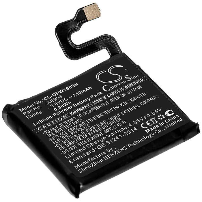 CS-OPW190SH : Battery for OPPO 41mm, OW19W2, Watch 41mm - Replaces OPPO XE906