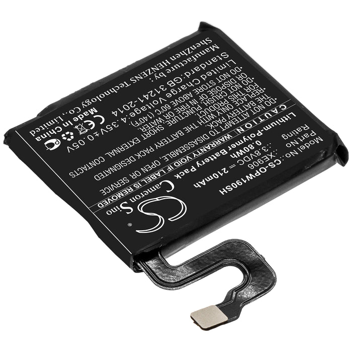 CS-OPW190SH : Battery for OPPO 41mm, OW19W2, Watch 41mm - Replaces OPPO XE906