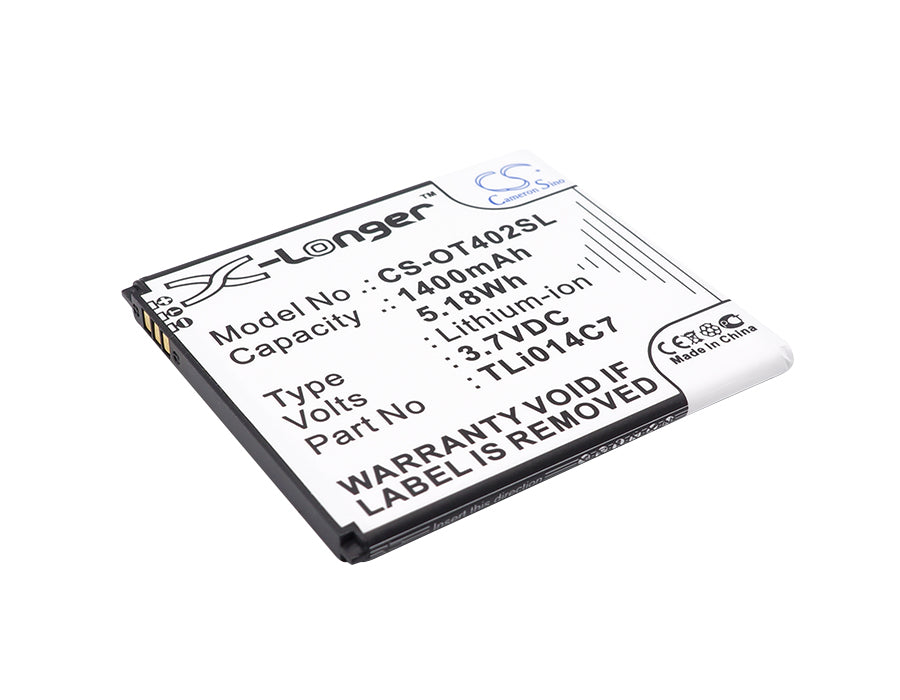 CS-OT402SL : Battery for Alcatel One Touch Pixi First, OT-4024, OT-4024D and others - Replaces Alcatel TLi014C7, TLP020A2