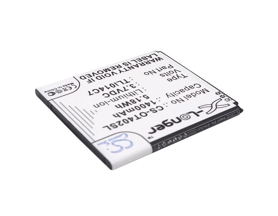 CS-OT402SL : Battery for Alcatel One Touch Pixi First, OT-4024, OT-4024D and others - Replaces Alcatel TLi014C7, TLP020A2