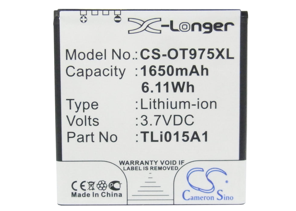 CS-OT975XL : Battery for Vodafone VF975, VF975N, VF-975 and others - Replaces Vodafone TLi015A1