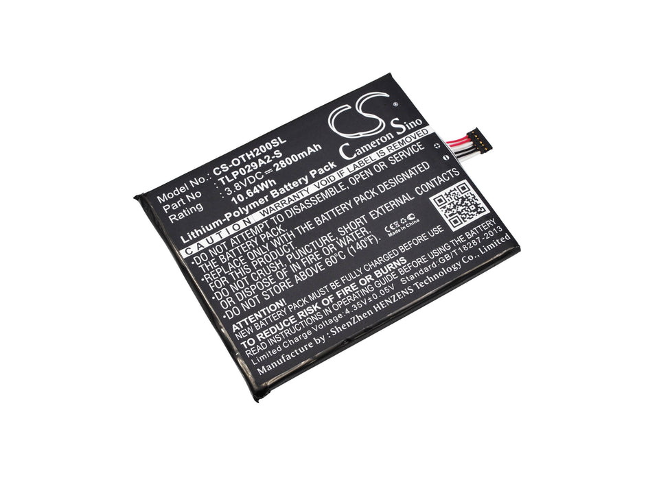 CS-OTH200SL : Battery for Alcatel One Touch Idol 3 5.5, One Touch Pixi 3 5.5, One Touch Pixi 3 5.5 3G and others - Replaces Alcatel TLP029AJ, TLP029A2-S