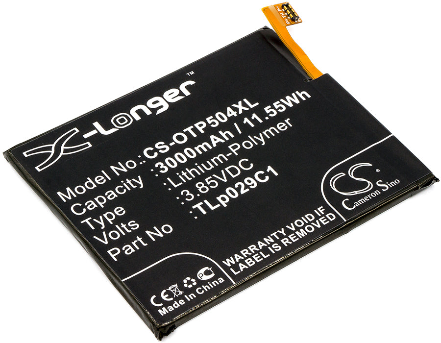 CS-OTP504XL : Battery for T-Mobile Revvl, OT-5049W - Replaces Alcatel TLp029C1