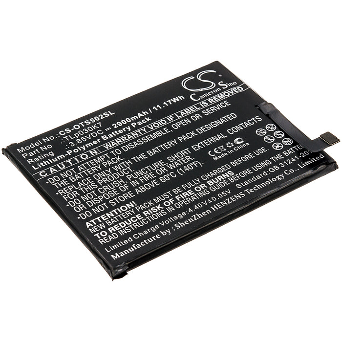 CS-OTS502SL : Battery for Alcatel 1S, OT-5024D - Replaces Alcatel TLp030K7