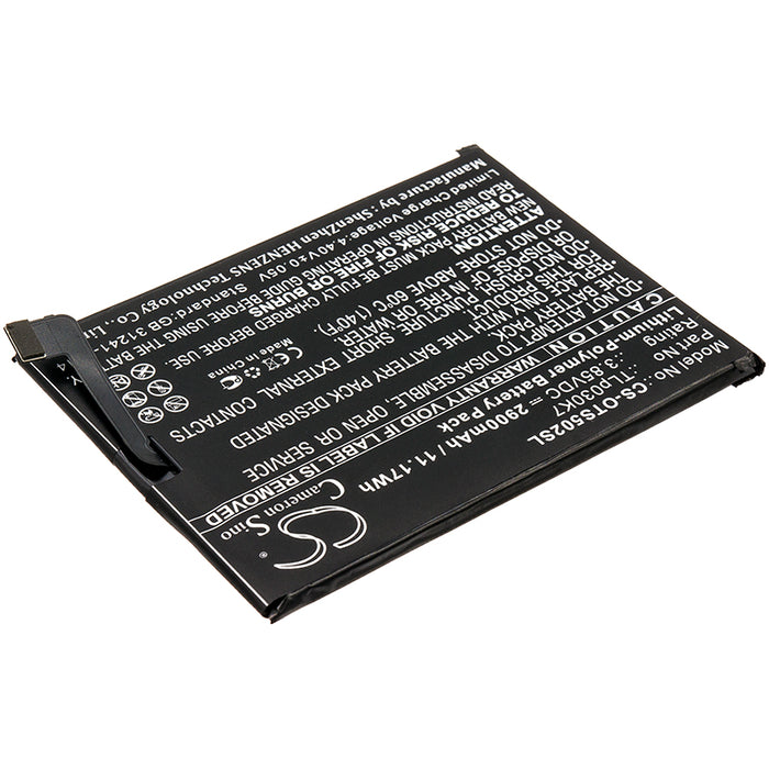 CS-OTS502SL : Battery for Alcatel 1S, OT-5024D - Replaces Alcatel TLp030K7