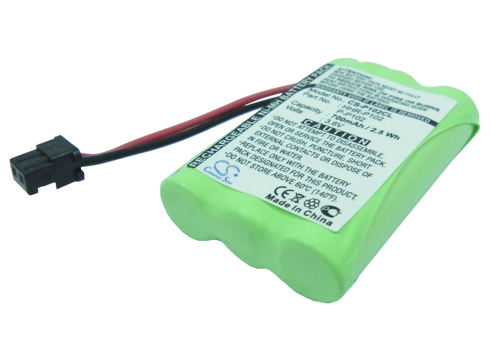 CS-P102CL : Battery for Radio Shack 23-961, 43-3529, 43-3538 and others - Replaces Radio Shack HHR-P102, P-P102, TYPE 22 and others