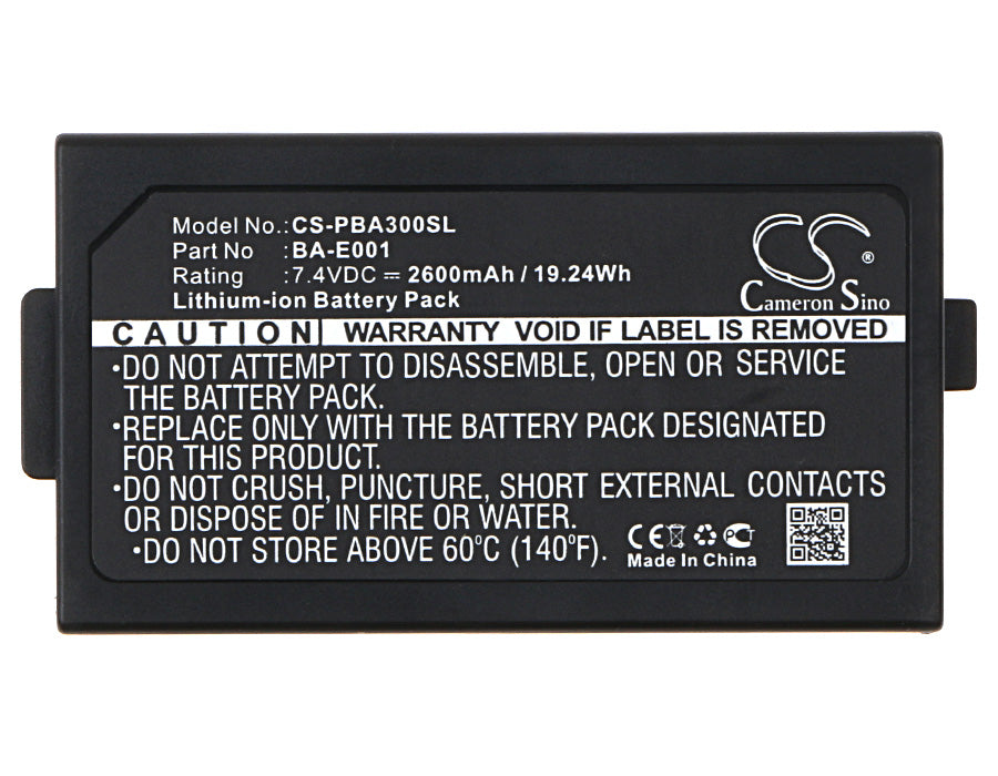 CS-PBA300SL : Battery for Brother PT-E300, PT-E500, PT-E550W and others - Replaces Brother BA-E001, PJ7