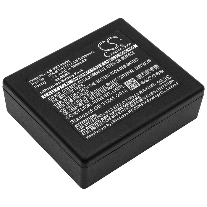 CS-PBT950XL : Battery for Brother TD-2120N, P touch P 950 NW RuggedJet RJ 4030, RJ 4040 TD 2130 NHC and others - Replaces Brother PA-BT-4000LI, LBC4090002, LBF3250001 and others