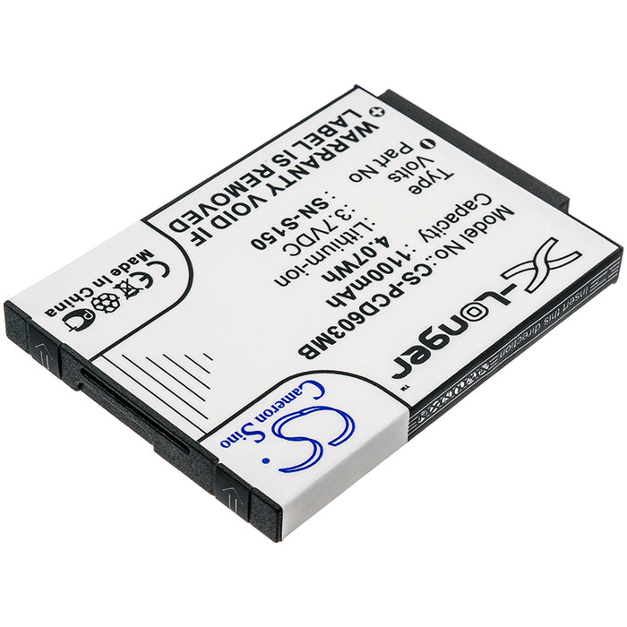 CS-PCD603MB : Battery for Philips SCD-603/00, SCD603, SCD-603H and others - Replaces Philips SN-S150, N-S150, 996510061843 and others