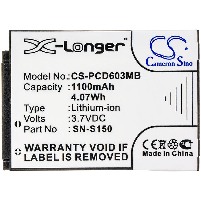 CS-PCD603MB : Battery for Philips SCD-603/00, SCD603, SCD-603H and others - Replaces Philips SN-S150, N-S150, 996510061843 and others