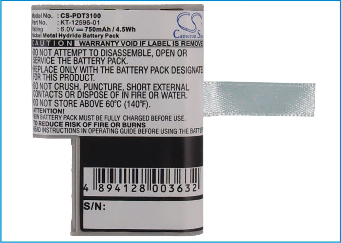 CS-PDT3100 : Battery for Symbol PDT 3100, PDT 3110, PDT 3120 and others - Replaces Symbol KT-12596-01, GTS3100-M, 21-36897-02 and others