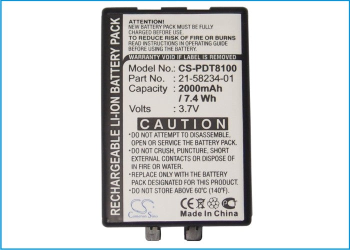 CS-PDT8100 : Battery for Symbol PDT8100, PDT8133, PDT8137 and others - Replaces Symbol 21-58234-01