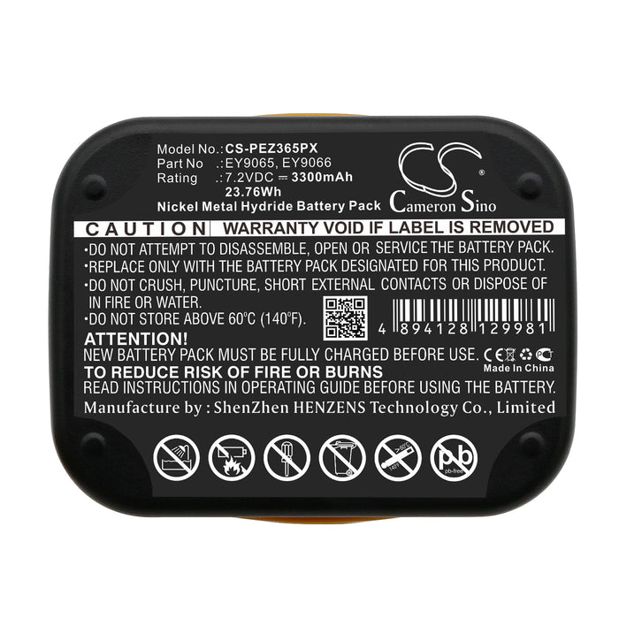 CS-PEZ365PX : Battery for Panasonic EY3653, EY3653CQ, EY3654 and others - Replaces Panasonic EY9065, EY9066, EY9066B and others