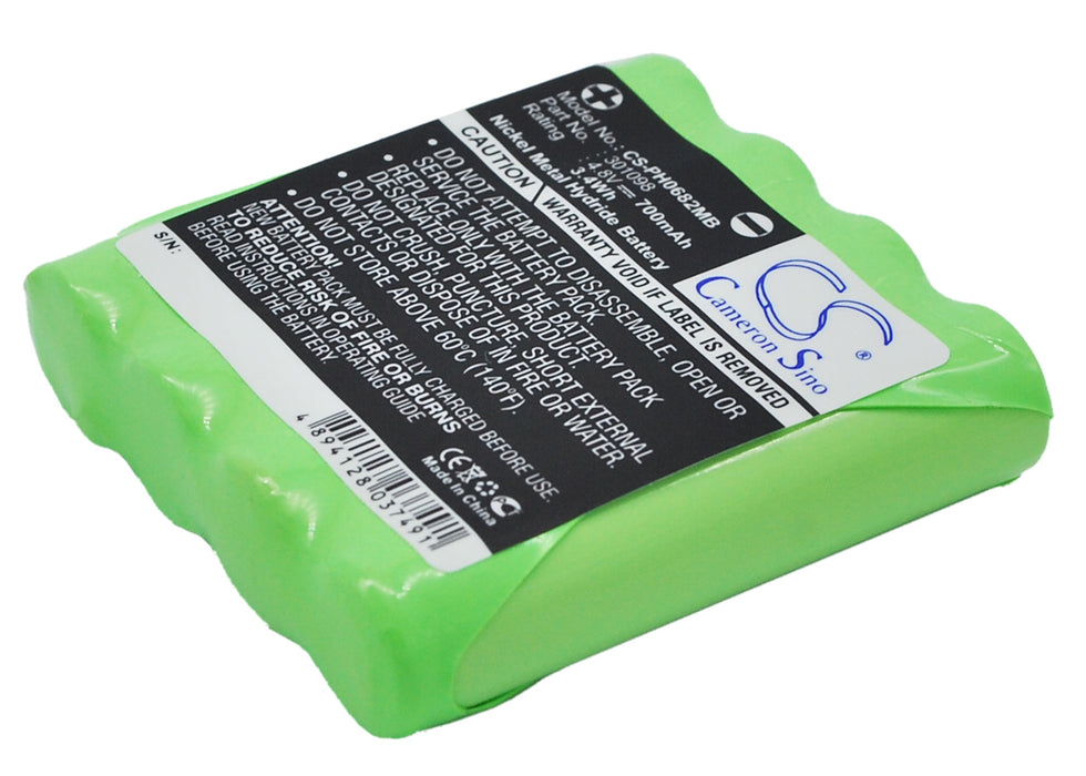 CS-PH0682MB : Battery for Harting & Helling Bug 2004 Baby Monitor, MBF 6666, MBF BUG 2004 and others - Replaces Philips 301098