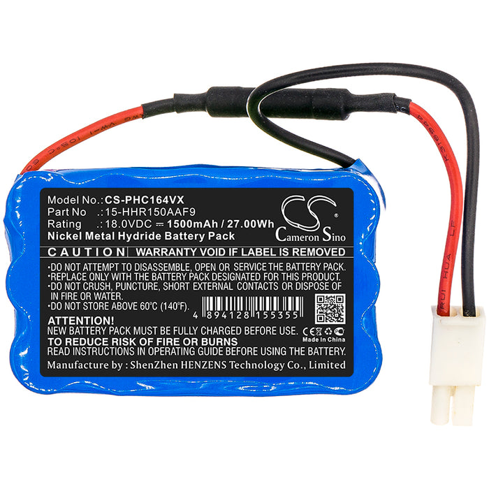 CS-PHC164VX : Battery for Philips FC6164, Power Pro FC6164/01, Power Pro and others - Replaces Philips 15-HHR150AAF9