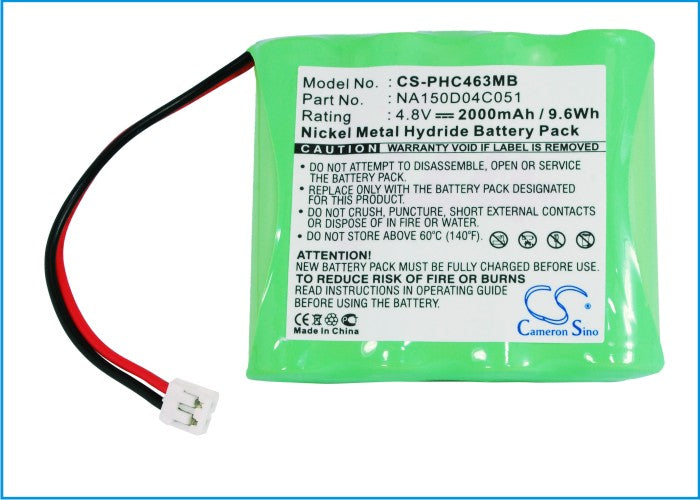 CS-PHC463MB : Battery for Philips SBC-SC463, SBC-SC465, SBC-SC467 and others - Replaces Philips NA150D04C051