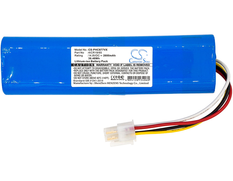 CS-PHC877VX : Battery for Philips FC8772, FC8710, FC8776 and others - Replaces Philips 4ICR19/65, CP0111/01, 3000-014-15881