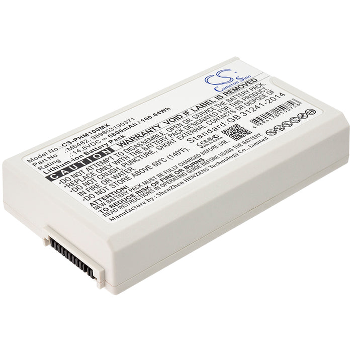 CS-PHM100MX : Battery for Philips Defibrillator DFM100, Defibrillator DFM-100, Efficia DFM100 - Replaces Philips M6482, 9898031903, 989503190371 and others