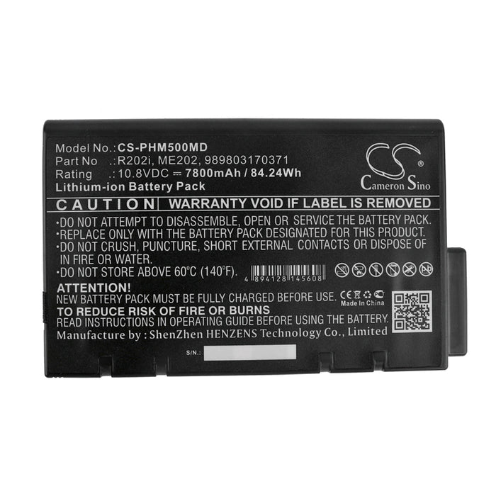 CS-PHM500MD: 10.8v Li-ION battery for Philips, TSI, Agilent, Tektronix, Drager, AeroTrak, MAQUET etc.