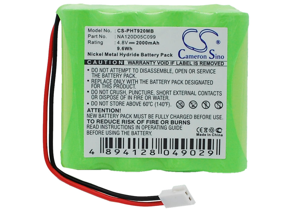 CS-PHT920MB : Battery for Cobra CP200, CP200S - Replaces Philips NA120D05C099, T111, 70AAS4BMU