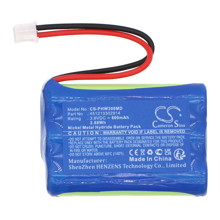 CS-PHW300MD : Battery for Philips Remote Control W13 - Replaces Philips 451213302914